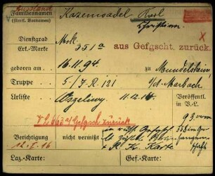 Kazenwadel, Karl - Keck, Hermann