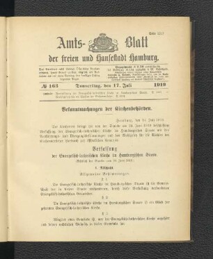 No.163, Donnerstag, den 17. Juli 1919