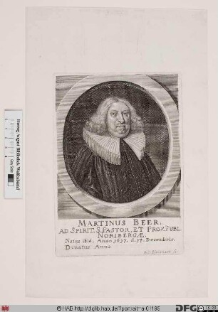 Bildnis Martin Beer (Bär, lat. Ursinus)