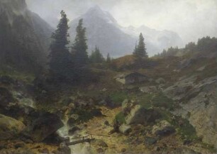 Schweizer Alpenlandschaft, Motiv am Wetterhorn