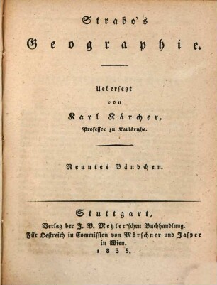 Strabo's Geographie, Dritte Abtheilung