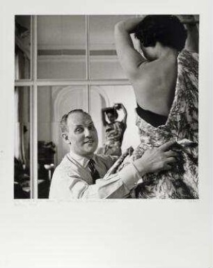 Der Modeschöpfer Hans Gehringer und Susanne Erichsen, Berlin 1957