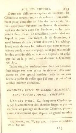 Chemins ; Corps-de-Garde ; Auberges ...