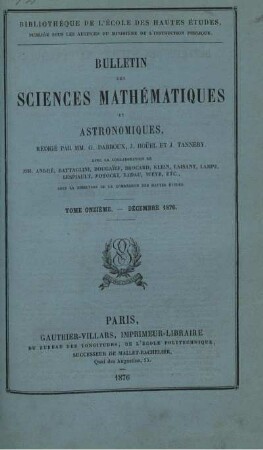 Tome Onziéme. - Décembre 1876.