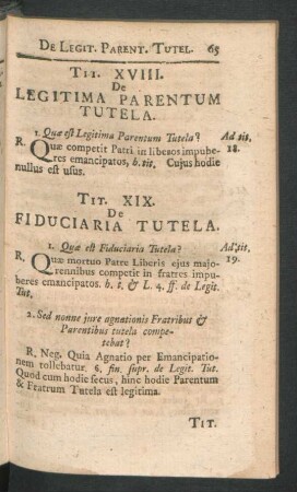 Tit. XVIII. De Legitima Parentum Tutela