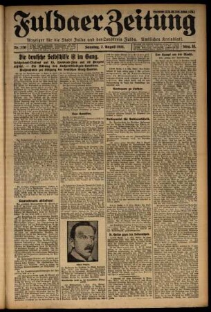 Erste Ausgabe vom Sonntag, den 02. August 1931.