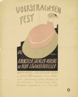 Volkstrachtenfest des Kuenstler-Saenger-Vereins 15. Februar Löwenbräukeller München