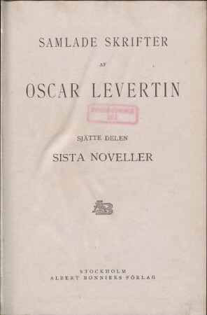 6: Sista noveller