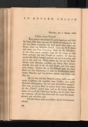 An Edvard Collin [1860]