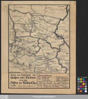 Karte zur Geschichte der Grafen von Walbeck und des Stiftes zu Walbeck a/Aller