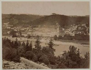 Bad Schandau. Blick von der linken Elbseite auf die Stadt