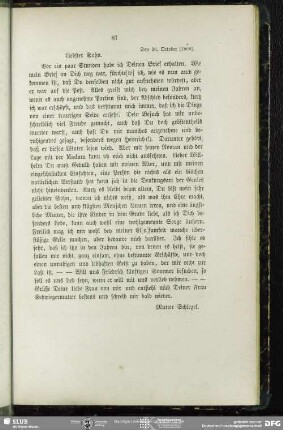 Johanna Christiane Erdmuthe Schlegel an August Wilhelm von Schlegel, Hannover, 26.10.1800