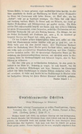 589-598 Empfehlenswerthe Schriften