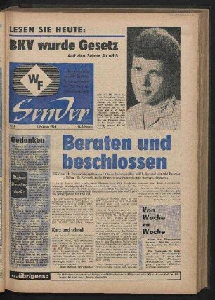Betriebszeitung 'WF-Sender', Nr.6/1964 (6. Februar 1964)