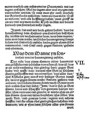 Was dem Manne yn sonderheit ynn der hausregirung zustehe. VII.