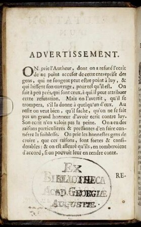 Advertissement.