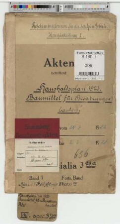 Haushalt 1923: Baumittel für Besatzungsbauten