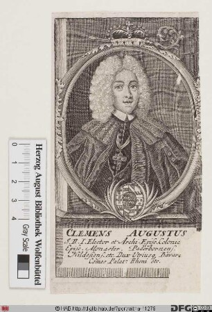 Bildnis Clemens August (von Bayern), 1723-61 Kurfürst u. Erzbischof von Köln
