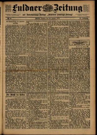 Ausgabe vom Freitag, den 30. Januar 1903.