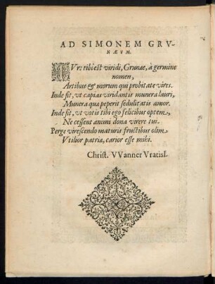 Ad Simonem Grunaeum.