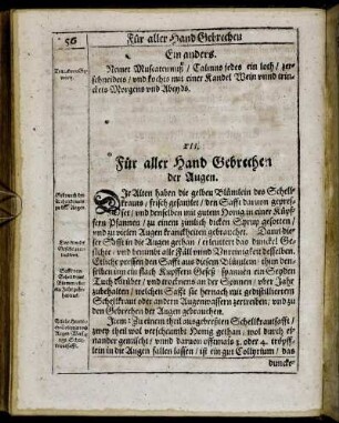 XII. Für aller Hand Gebrechen der Augen.