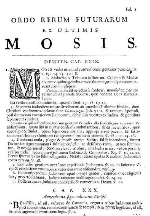 Ordo Rerum Futurarum Ex Ultimis Mosis.