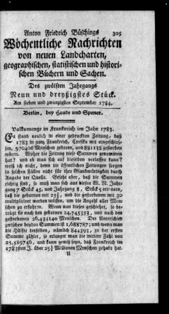Neun und dreyßigstes Stück