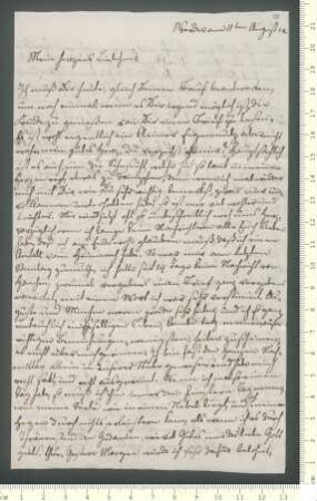 Brief von Auguste Semler an Antonie von Chamisso