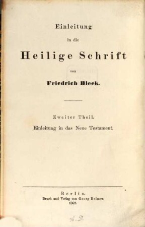 Einleitung in die Heilige Schrift, 2. Einleitung in das Neue Testament