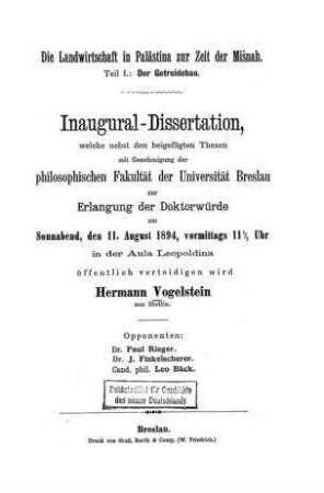 Der Getreidebau