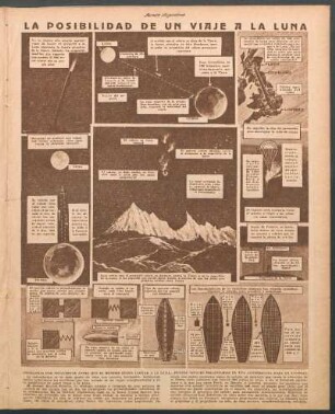 La posibilidad de un viaje a la luna [Representaciones gráficas]