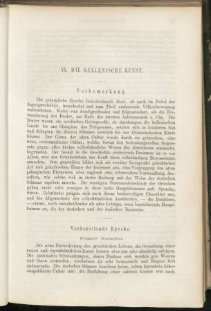VI. Die hellenische Kunst.