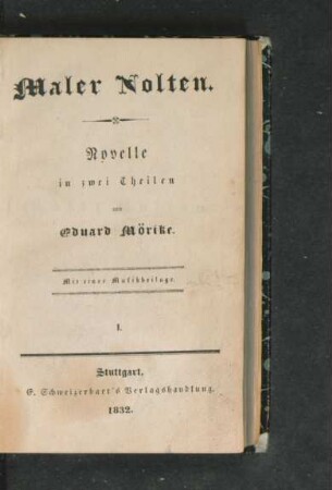 Theil 1: Maler Nolten
