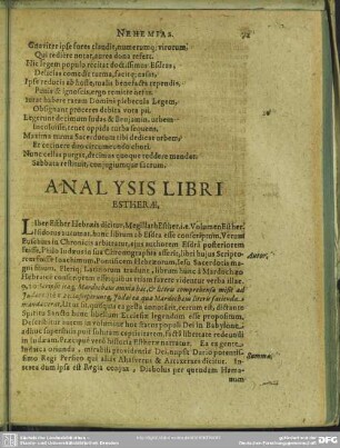 Analysis Libri Estherae