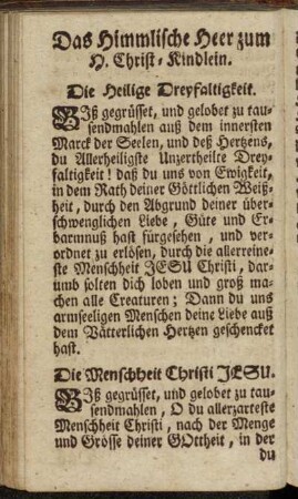 Das Himmlische Heer zum H. Christ-Kindlein.