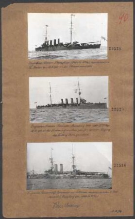 Englischer Kreuzer Nottingham (5580 Tonnen Wasserverdrängung) von deutschen U-Booten am 19.08.1916 in der Nordsee versenkt