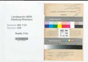 Entnazifizierung Fritz Noelle , geb. 19.05.1899 (Lehrer)