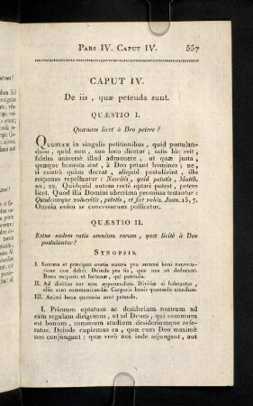 557-558, Caput IV. De iis, quae petenda sunt.