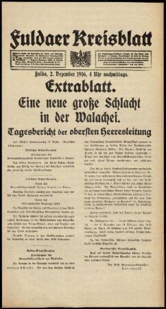 Ausgabe vom Samstag, den 02. Dezember 1916.