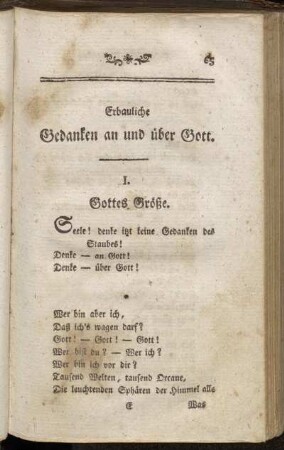 Erbauliche Gedanken an und über Gott