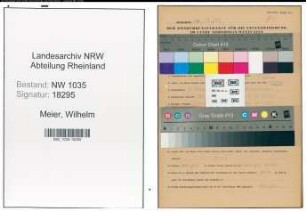 Entnazifizierung Wilhelm Meier , geb. 02.02.1896 (Schlosser)