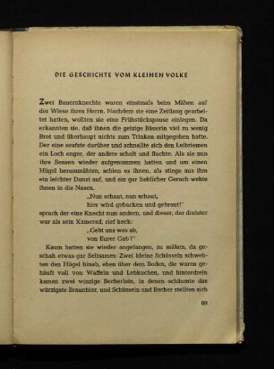 Die Geschichte vom kleinen Volke