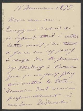 Brief an Adolph Fürstner : 18.12.1893