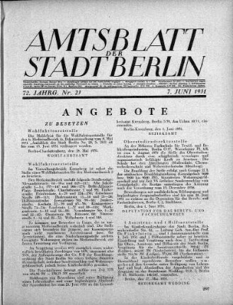 1931,23: Nr. 23, 7. Juni 1931