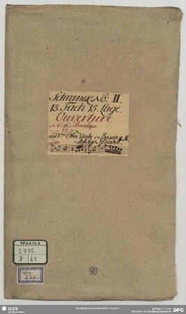 2 Stage music. Excerpts - Mus.2410-F-61 : strings, bc, ob (2)