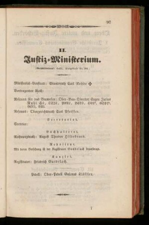 II. Justiz=Ministerium.