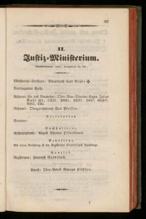 II. Justiz=Ministerium.