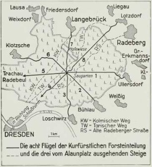 Dresdner Heide, altes Wegenetz
