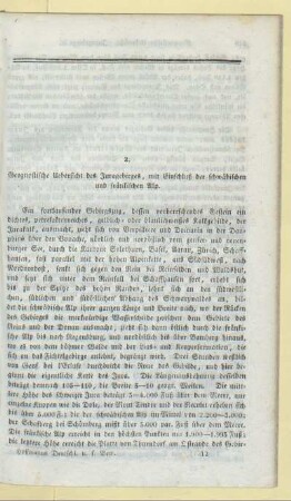 2. Geognostische Uebersicht des Juragebirges, mit Einschluß der schwäbischen und fränkischen Alp