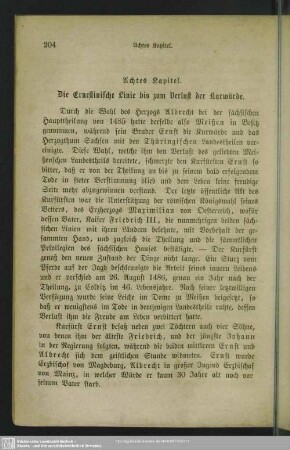 Achtes [i.e. Elftes] Kapitel. Die Ernestinische Linie bis zum Verlust der Kurwürde